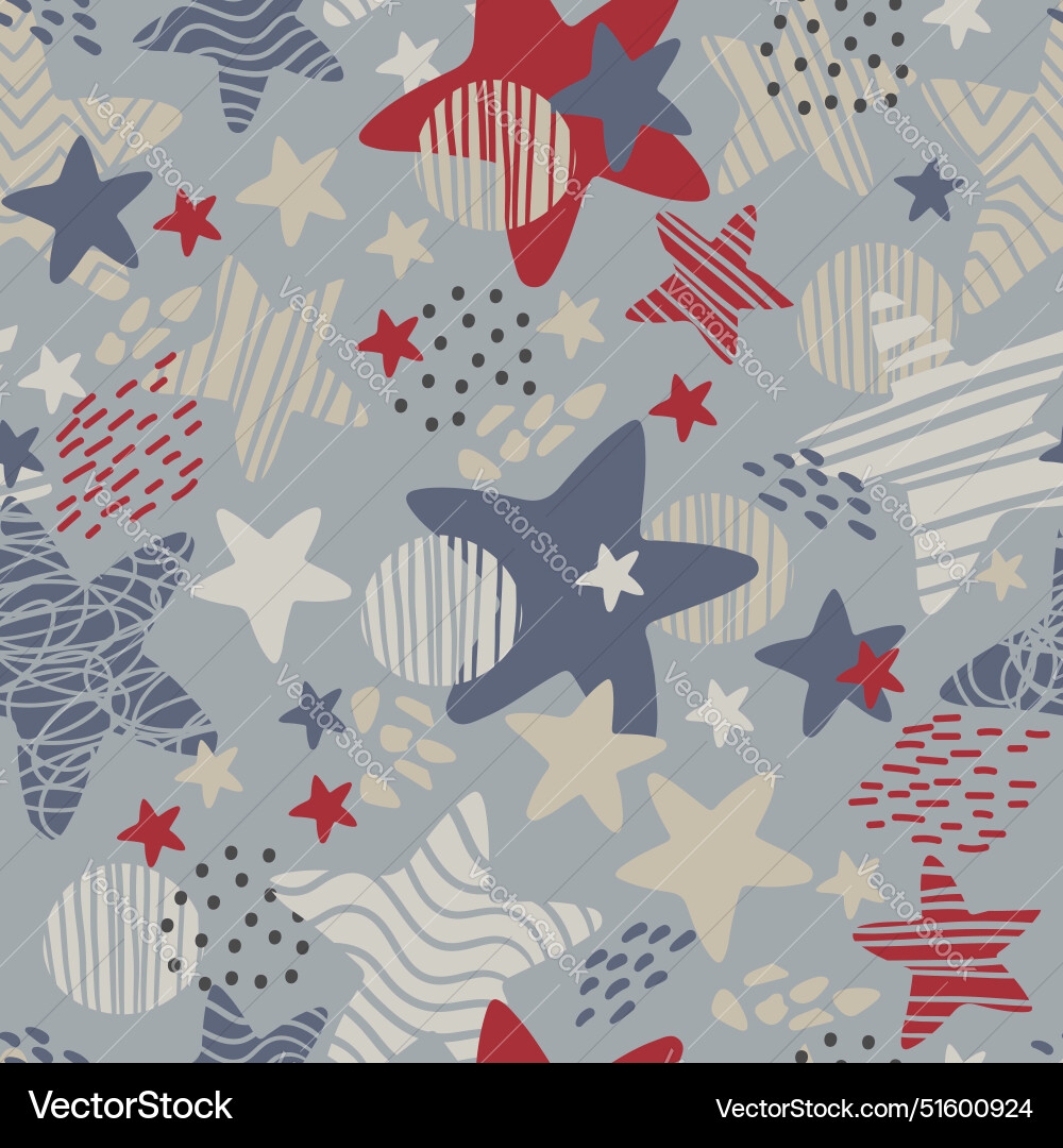 Seamless pattern with color stars background Seamless pattern with color stars background vector image