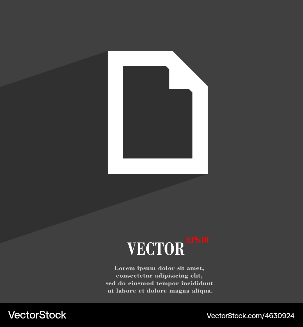 Text file document icon symbol flat modern web Vector Image