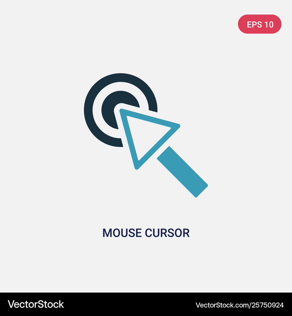 Two color mouse cursor icon from user interface Two color mouse cursor icon from user interface vector image
