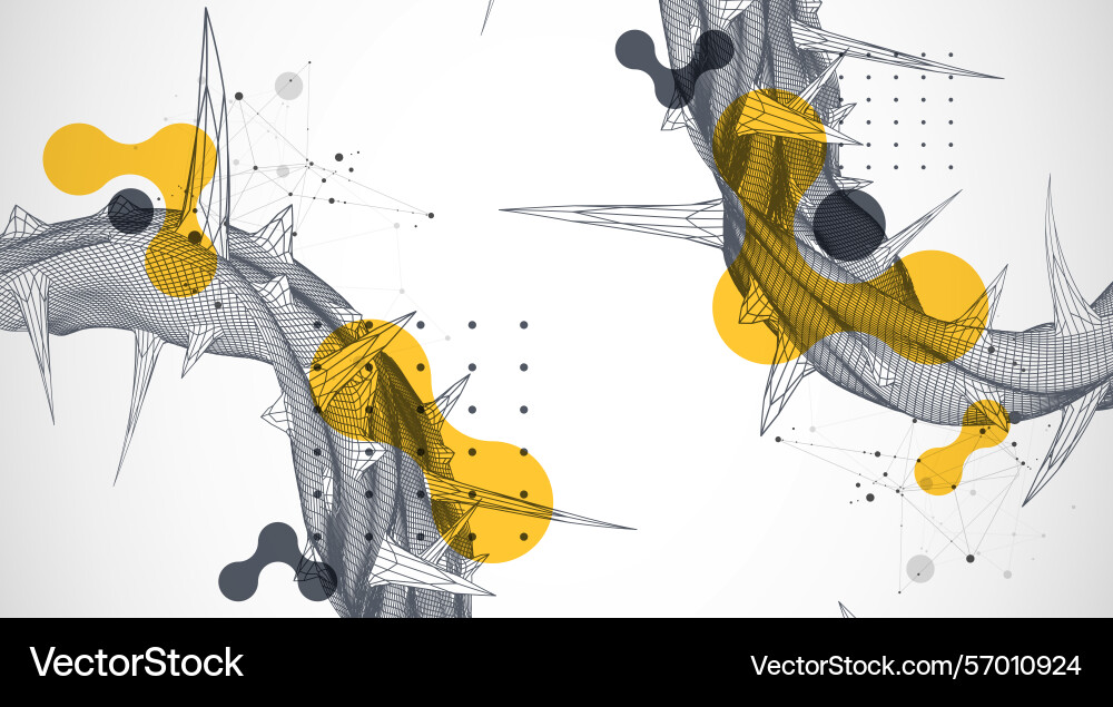 Wireframe Wissenschaft Hintergrund mit Plexus-Effekt Wireframe Wissenschaft Hintergrund mit Plexus-Effekt vektorbild