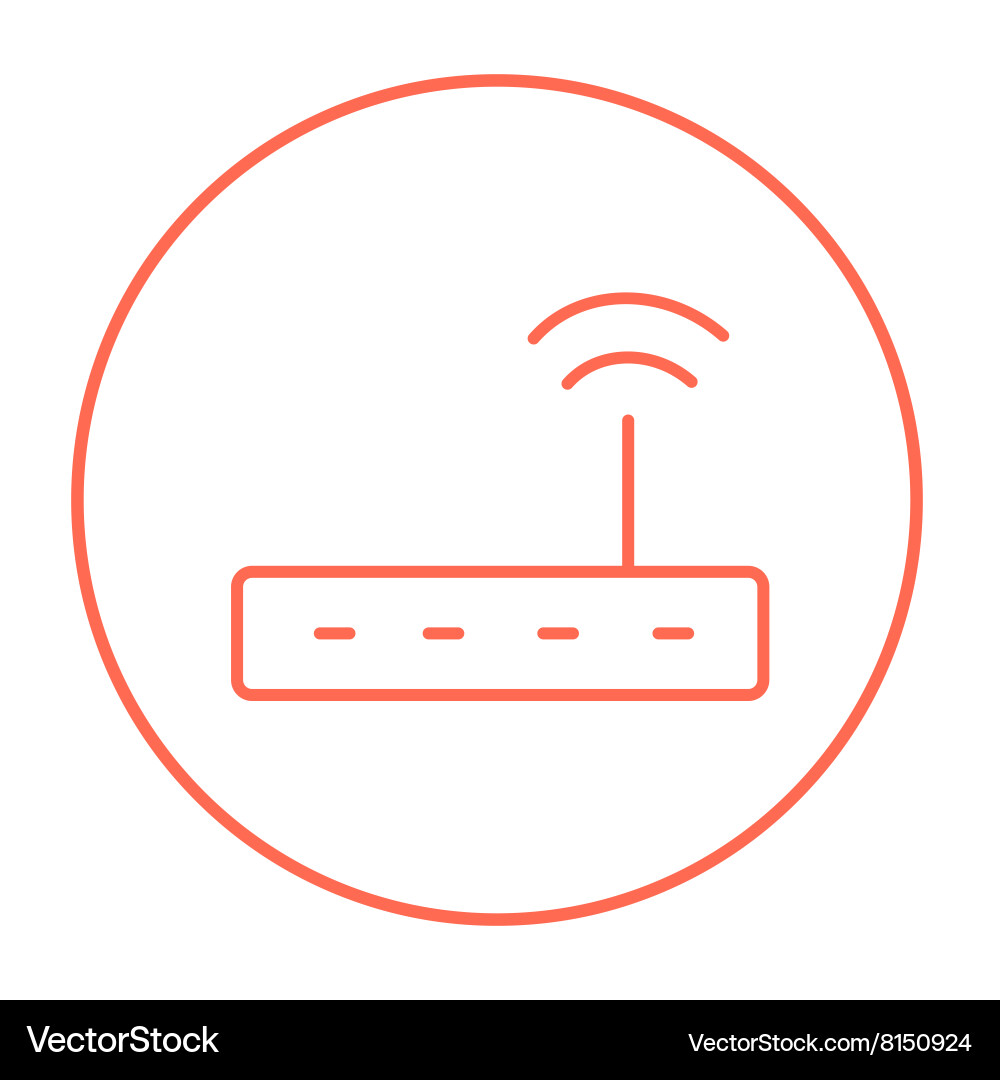 Wireless router line icon Vector Image