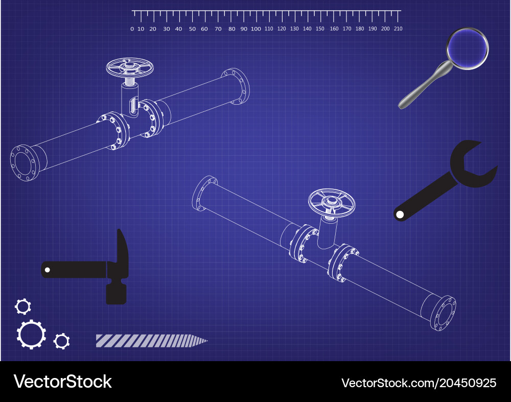 3d model of an pipeline vector image