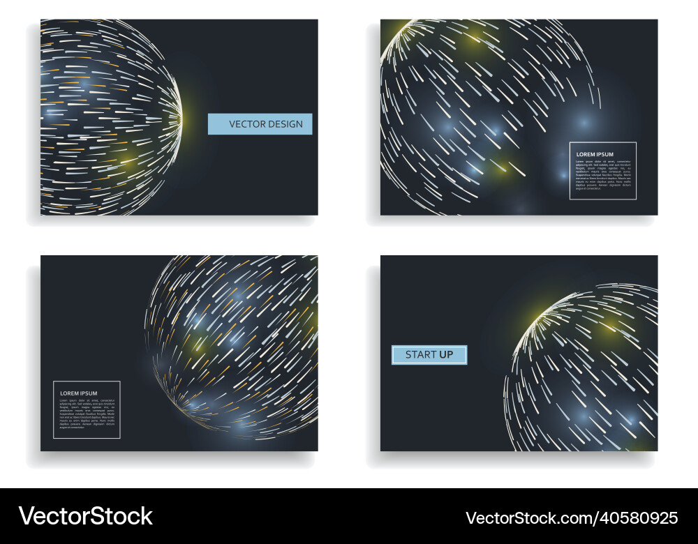 Abstract dot shapes set of design element Vector Image