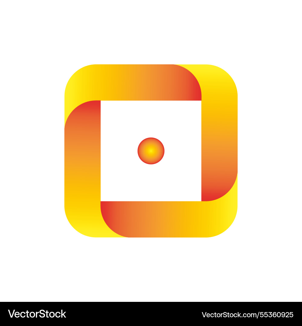 Abstract square geometric shape symbol gradient Abstract square geometric shape symbol gradient vector image