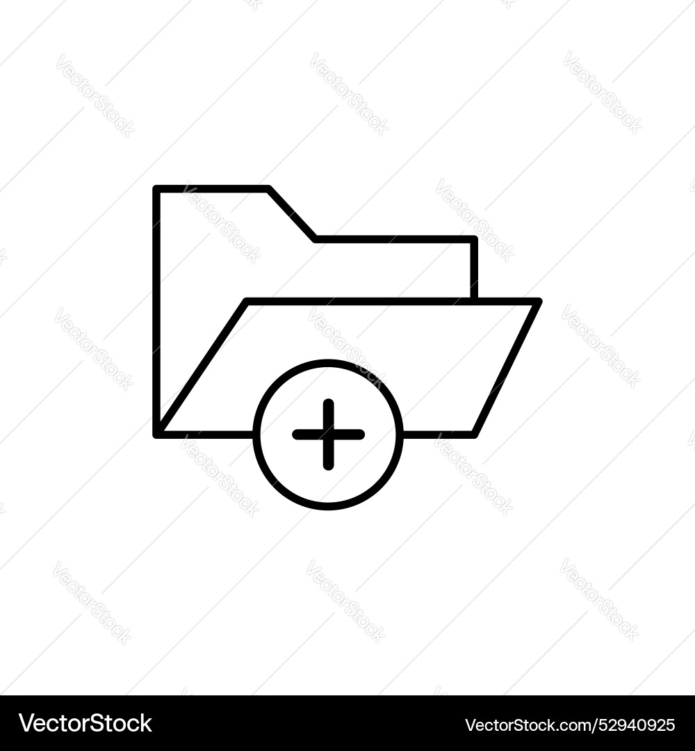 Add folder icon set new file symbol create Add folder icon set new file symbol create vector image