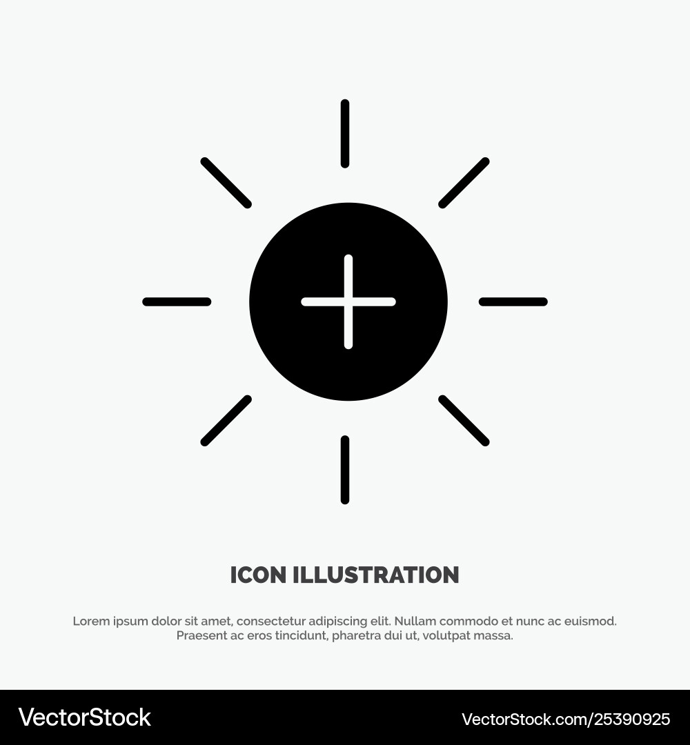 Brightness interface ui user solid glyph icon Brightness interface ui user solid glyph icon vector image