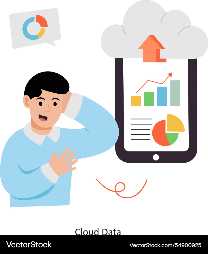 Cloud data eps 10 file vector image