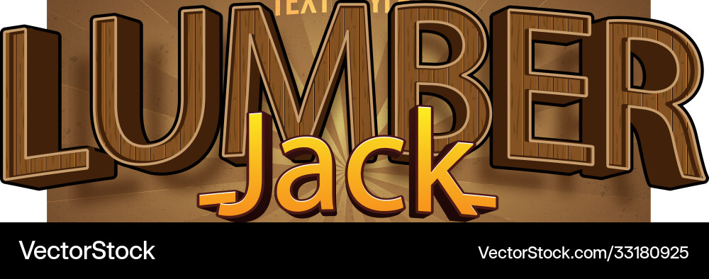 Editable text style effect typography template vector image