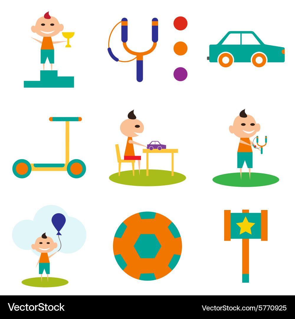 Flat with shadow concept and mobile application vector image