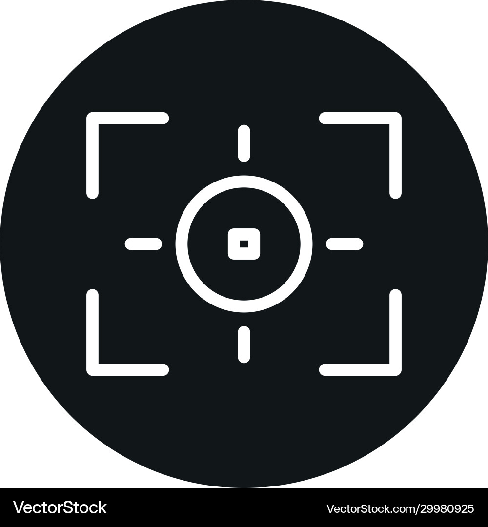 Focus square line block style icon design Vector Image