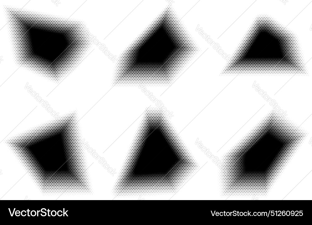 Halftone hexagon pattern reprographic technique Vector Image