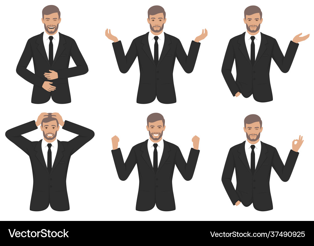 Man expressions with hands gesture Man expressions with hands gesture Vector Image