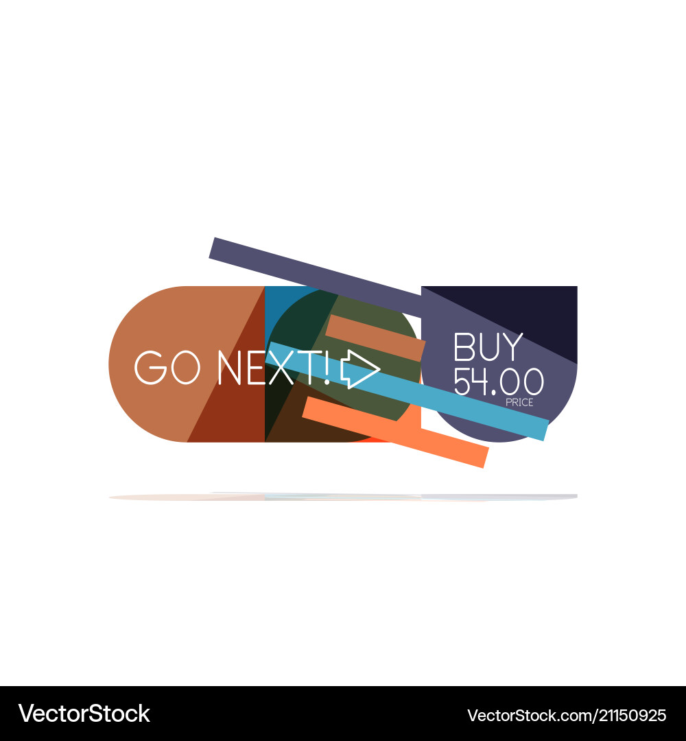 Minimal flat clean abstract option step Vector Image
