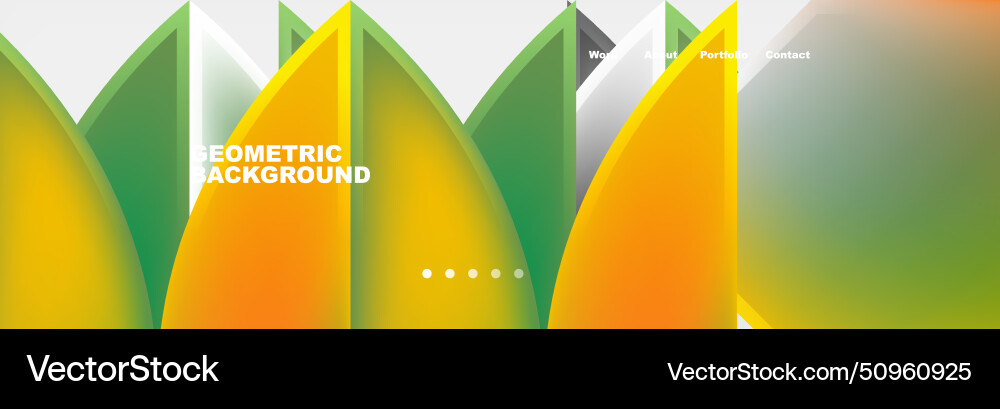 Minimal geometric web site page template design vector image