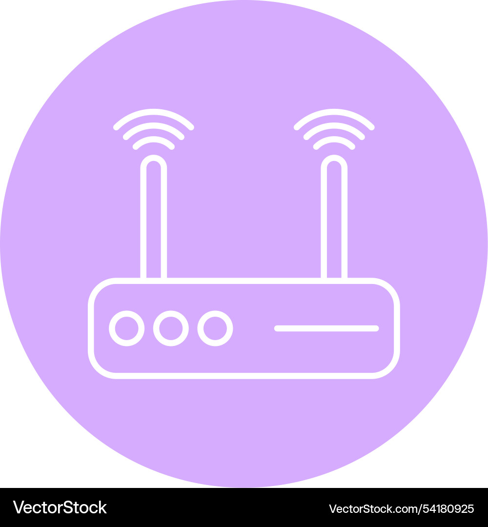 Modem line circle icon Vector Image