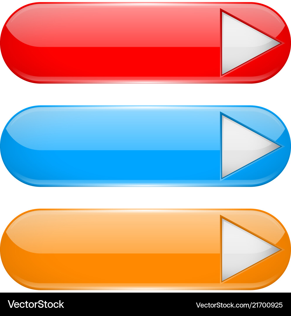 Modern Colored Menu Buttons vector image