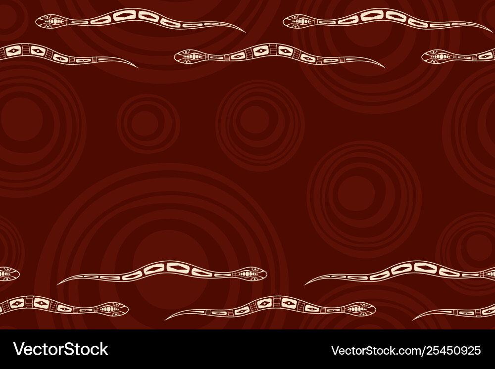 Seamless horizontal border pattern with snake Seamless horizontal border pattern with snake vector image