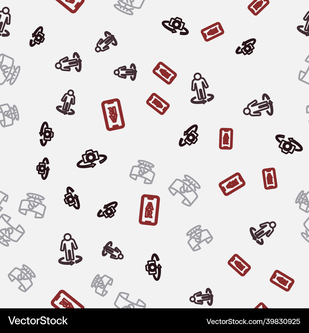Set line 360 degree view 3d modeling Vector Image
