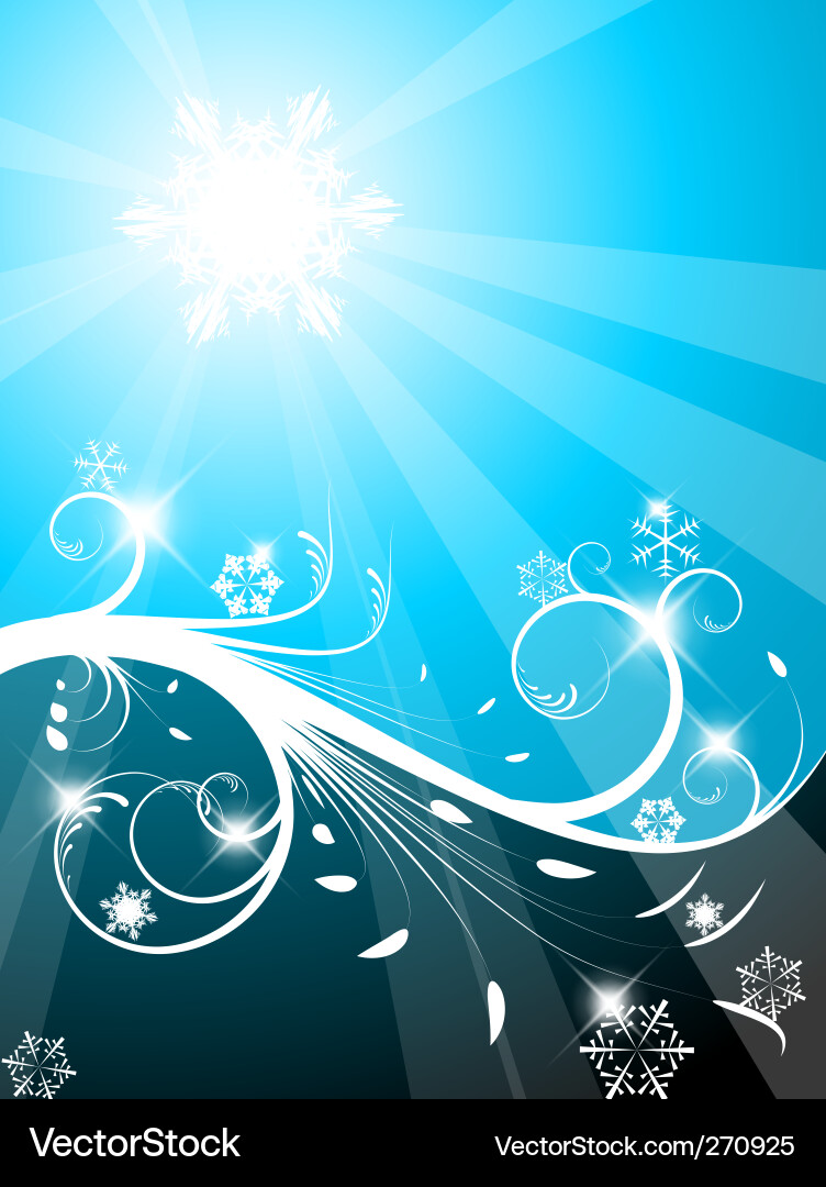 Winter Snowflake Background Vector Image