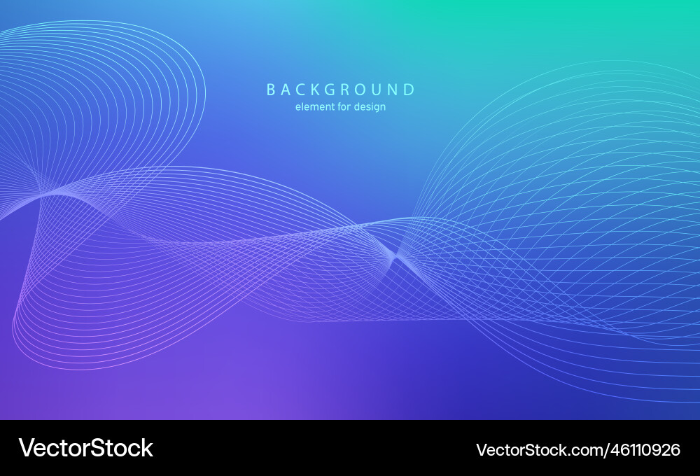 Abstract gradient background wave element Abstract gradient background wave element vector image