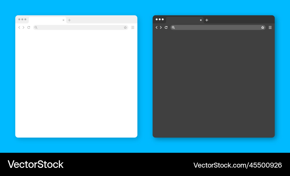 Blank web browser window with tab toolbar Vector Image