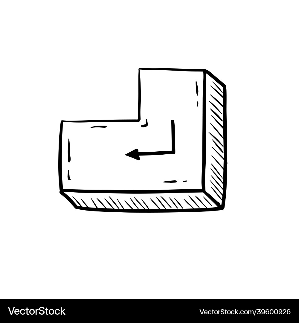 Enter button part of keyboard vector image