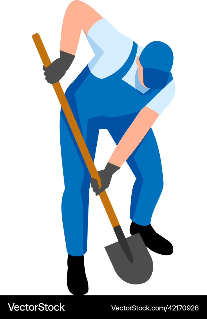 Farmer isometric Royalty Free Vector Image - VectorStock