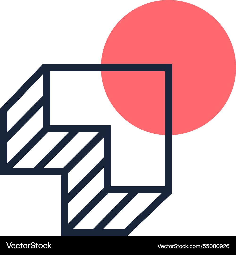 Geometric pattern creating an optical illusion Geometric pattern creating an optical illusion vector image
