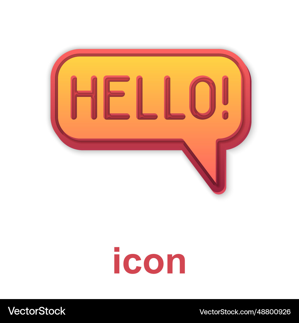 Gold hello in different languages icon isolated Vector Image