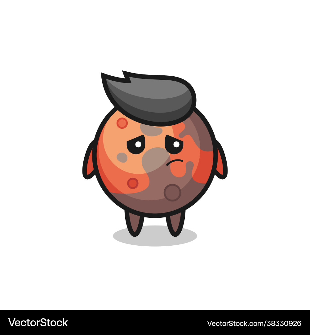 Lazy gesture mars cartoon character Lazy gesture mars cartoon character Vector Image