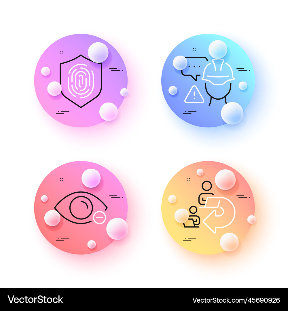 Myopia builder warning and delegate work minimal Myopia builder warning and delegate work minimal vector image
