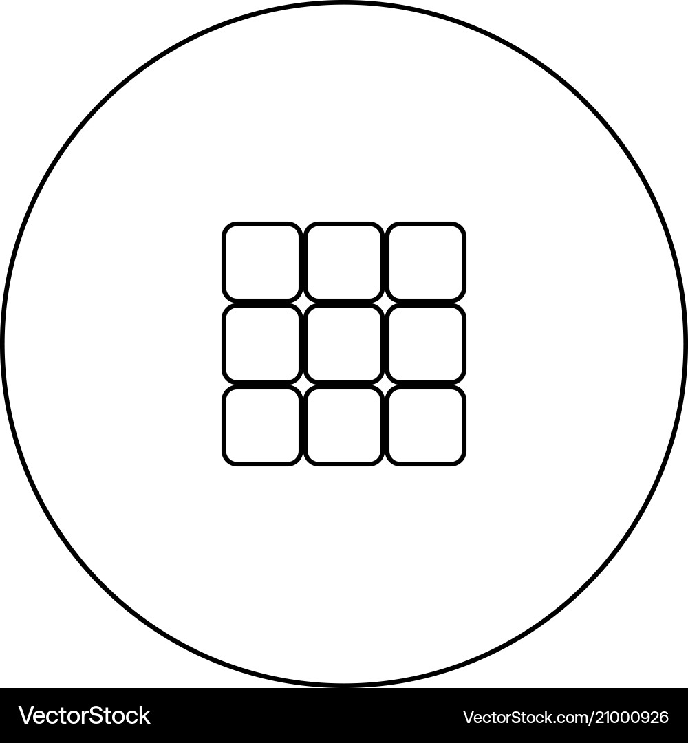 Panel enter icon black color in circle Vector Image