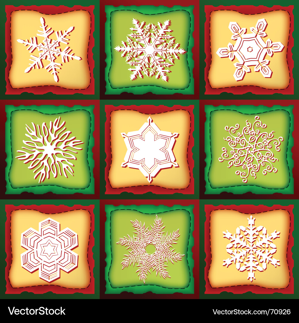 Patchwork christmas Vector Image