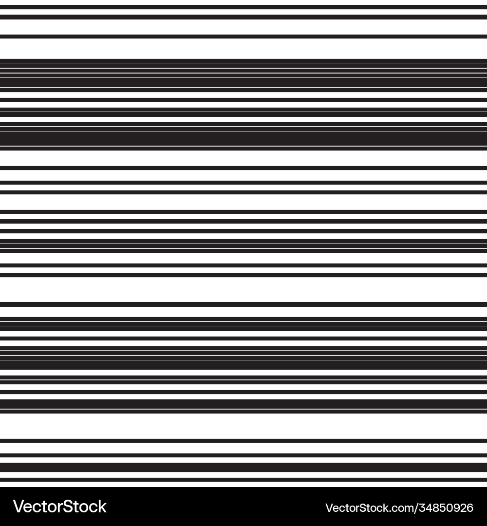 Seamless pattern with horizontal black lines vector image