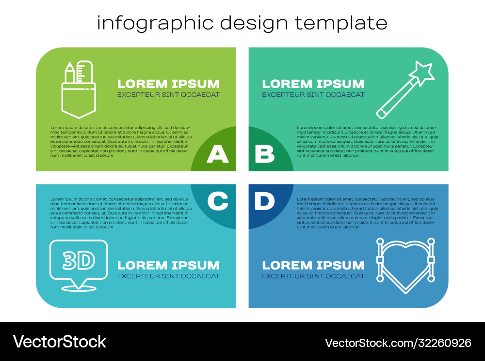 Set line speech bubble with text 3d crossed ruler Set line speech bubble with text 3d crossed ruler vector image