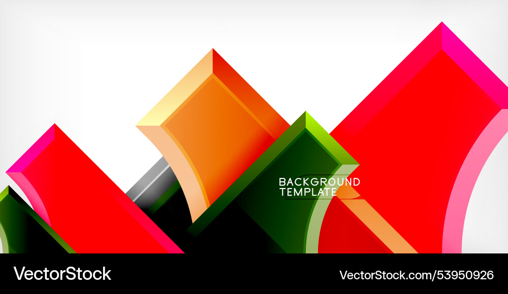 Square arrow shapes with round elements Vector Image
