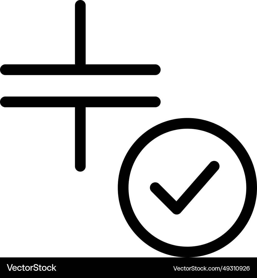 Using checklist for verify functions of capacitor Vector Image