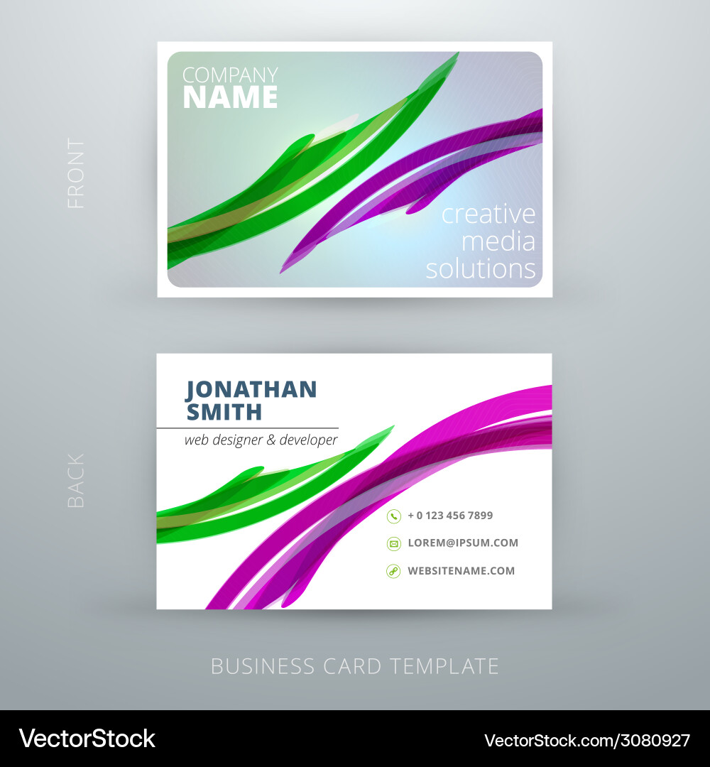 Abstract creative business card template Vector Image