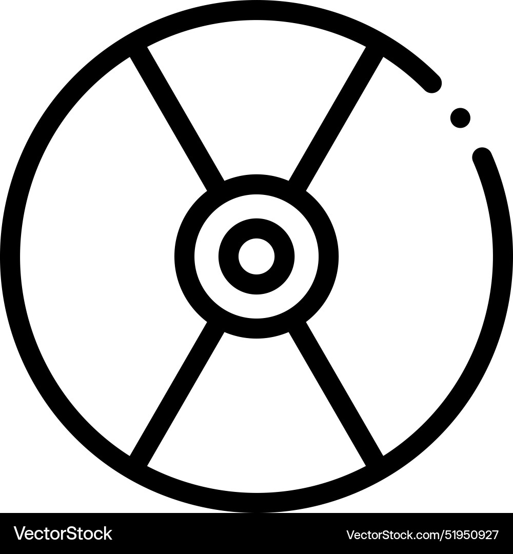 Cd icon thin linear style design isolated Cd icon thin linear style design isolated vector image
