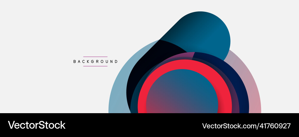 Circle and round shapes abstract background Vector Image