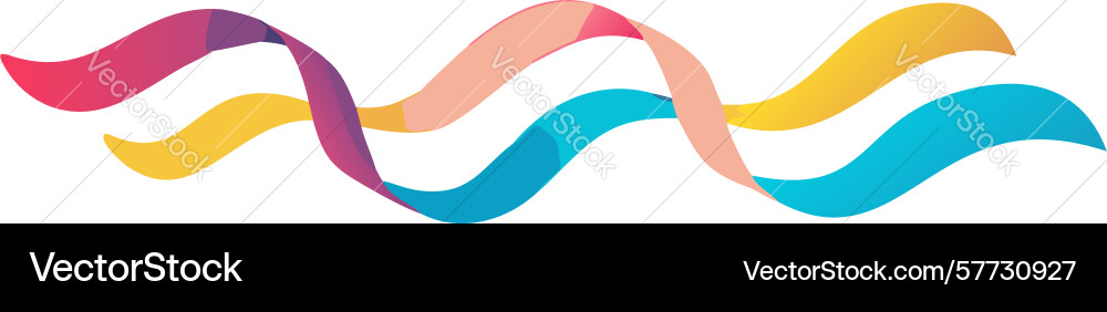Fluid wavy abstract pattern colorful element vector image