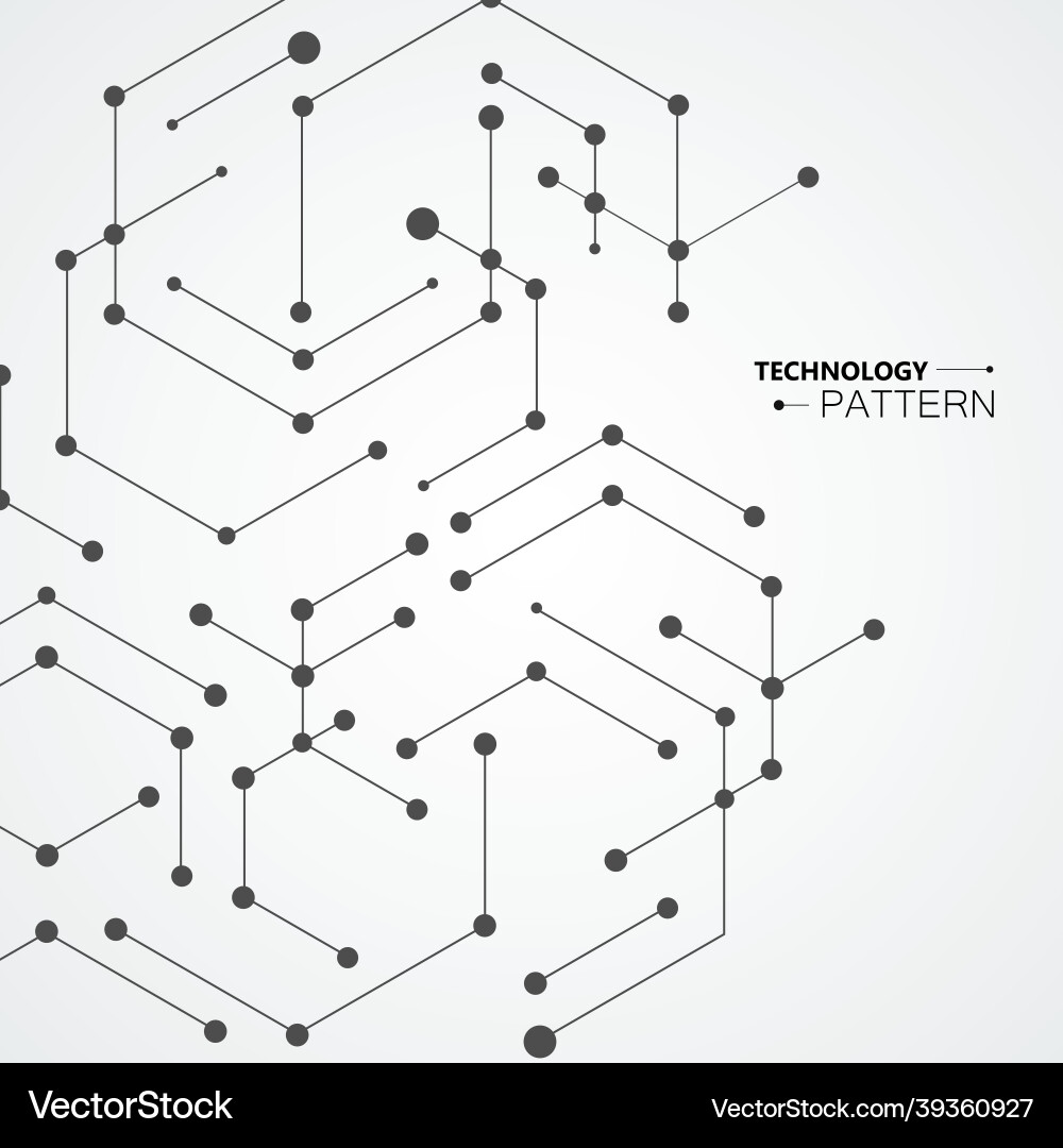 Hexagonal Connection Network vector image