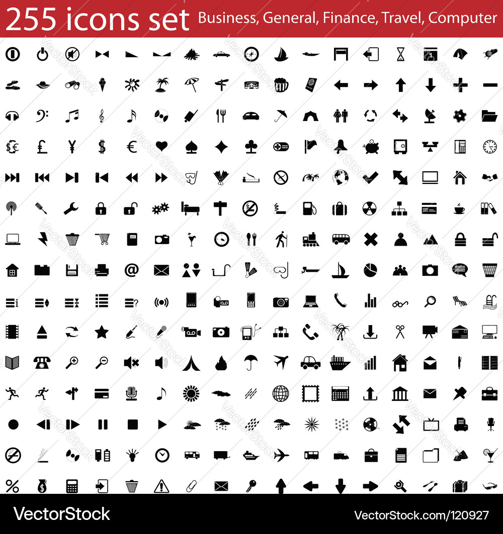 Icons set Royalty Free Vector Image - VectorStock