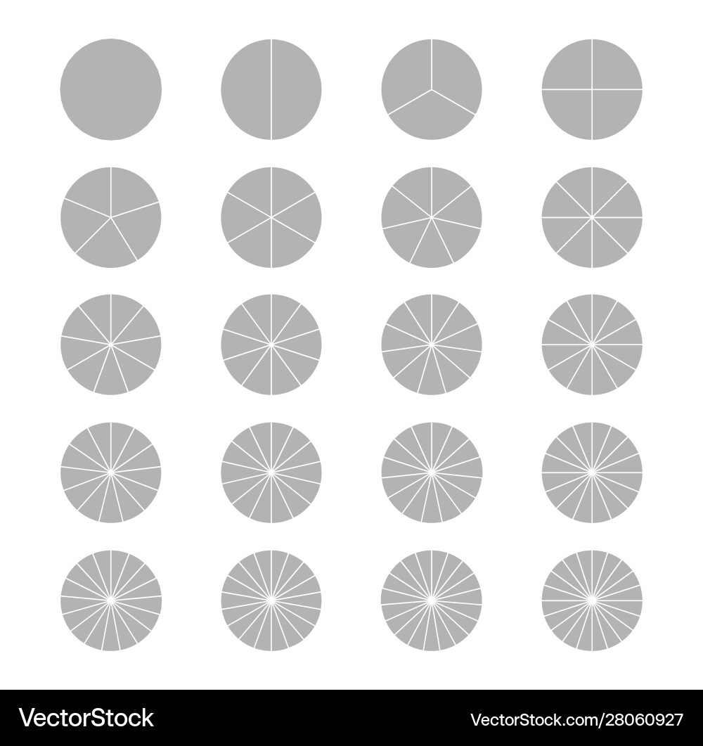 Isolated Circle Segmentation Set vector image