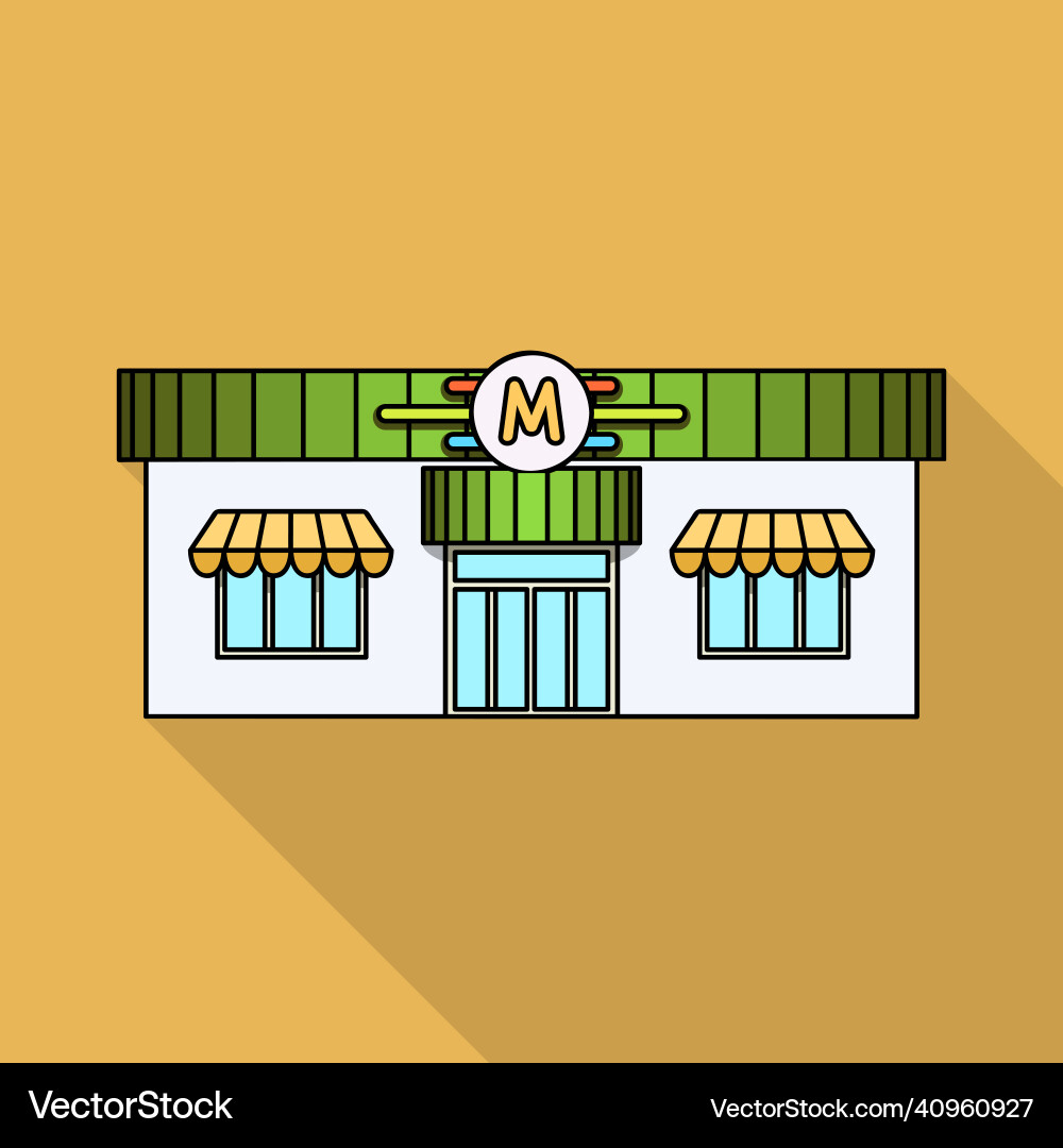 Isolated object of store and shop sign set Vector Image