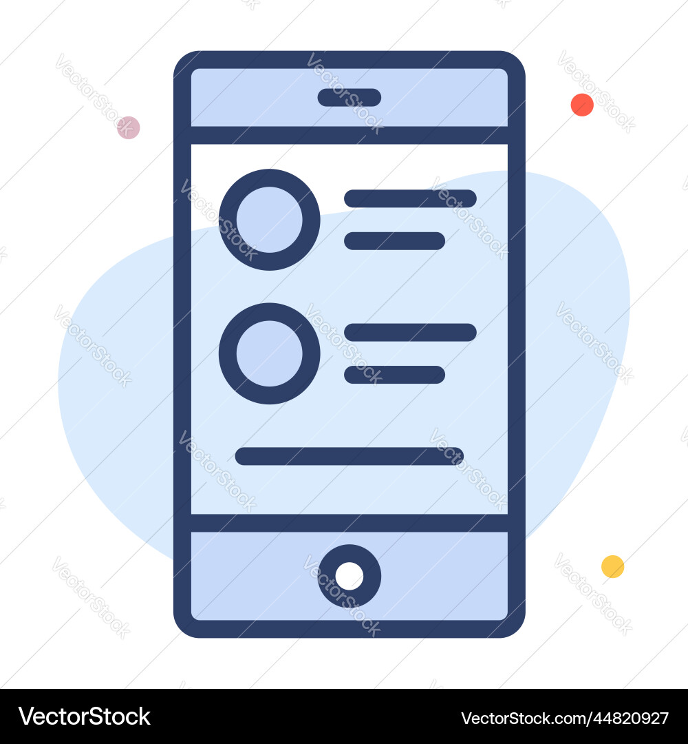 Mobile phone icon user interface as a simple vector image