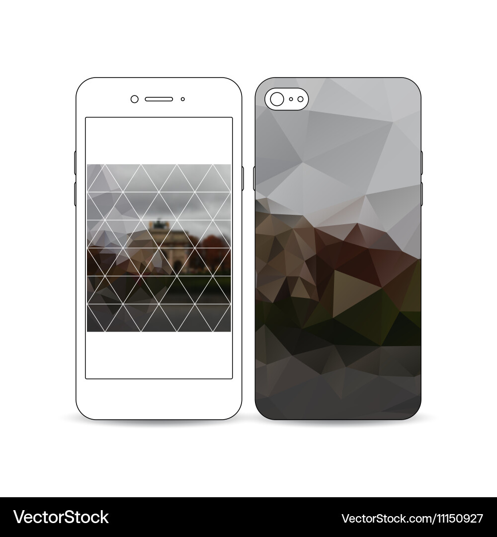 Mobile smartphone with an example of the screen Vector Image