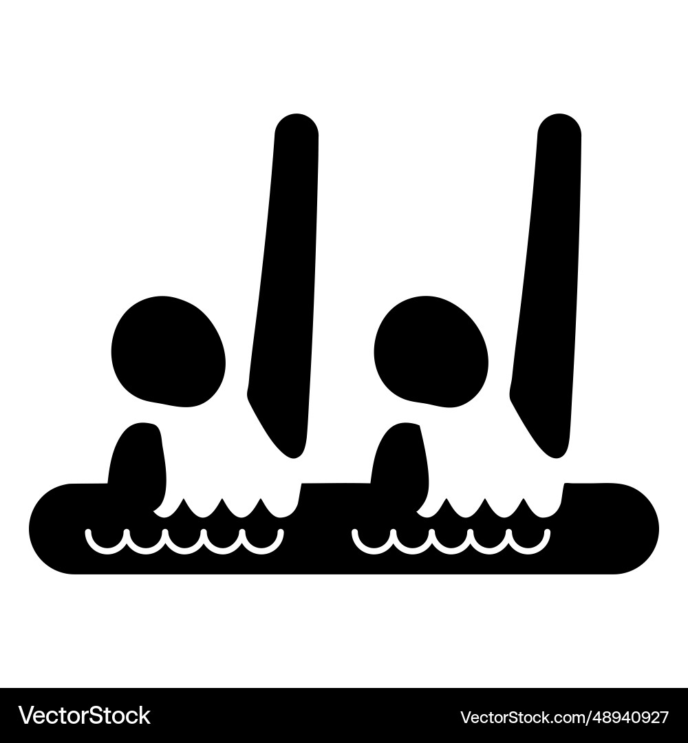 Olympia Sportpiktogramm synchronisiertes Schwimmen Olympia Sportpiktogramm synchronisiertes Schwimmen vektorbild
