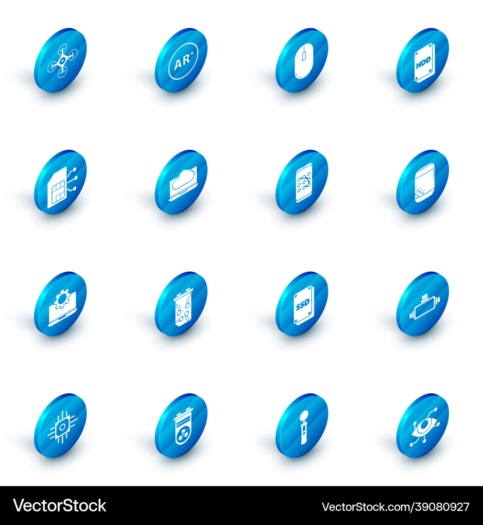 Set ar augmented reality computer mouse hard Set ar augmented reality computer mouse hard vector image