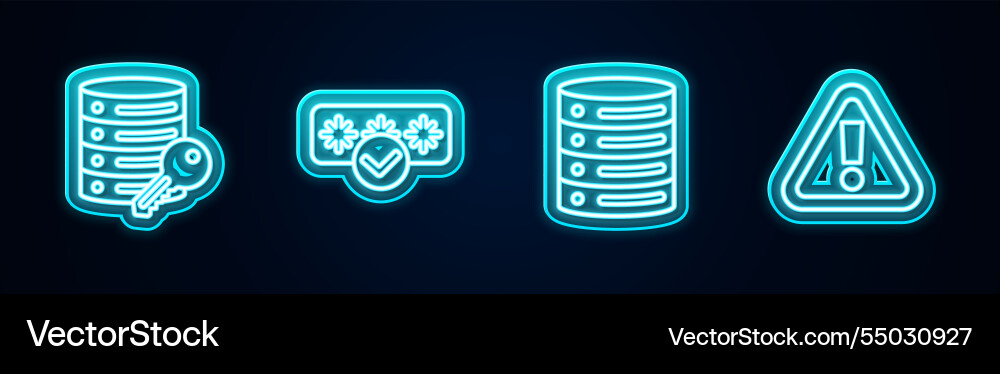 Set line server security with key password Set line server security with key password vector image